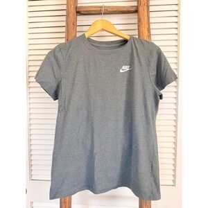 Nike The Nike Tee Womens Gray Short Sleeve T-Shirt Top